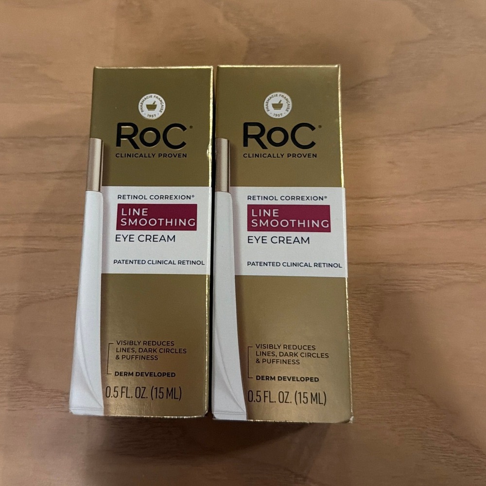 RoC Retinol Correxion Line Smoothing Eye Cream 0.5oz New Sealed Lot of 2